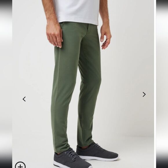 Travis Mathew OPEN TO CLOSE TECH CHINO PANT 38x32 Green Slim Fit - Picture 9 of 12